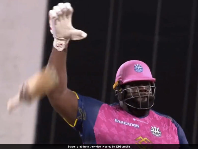 Watch: 'Heaviest Cricketer' Rahkeem Cornwall's Epic Bat-Drop Celebration After 45-Ball Century