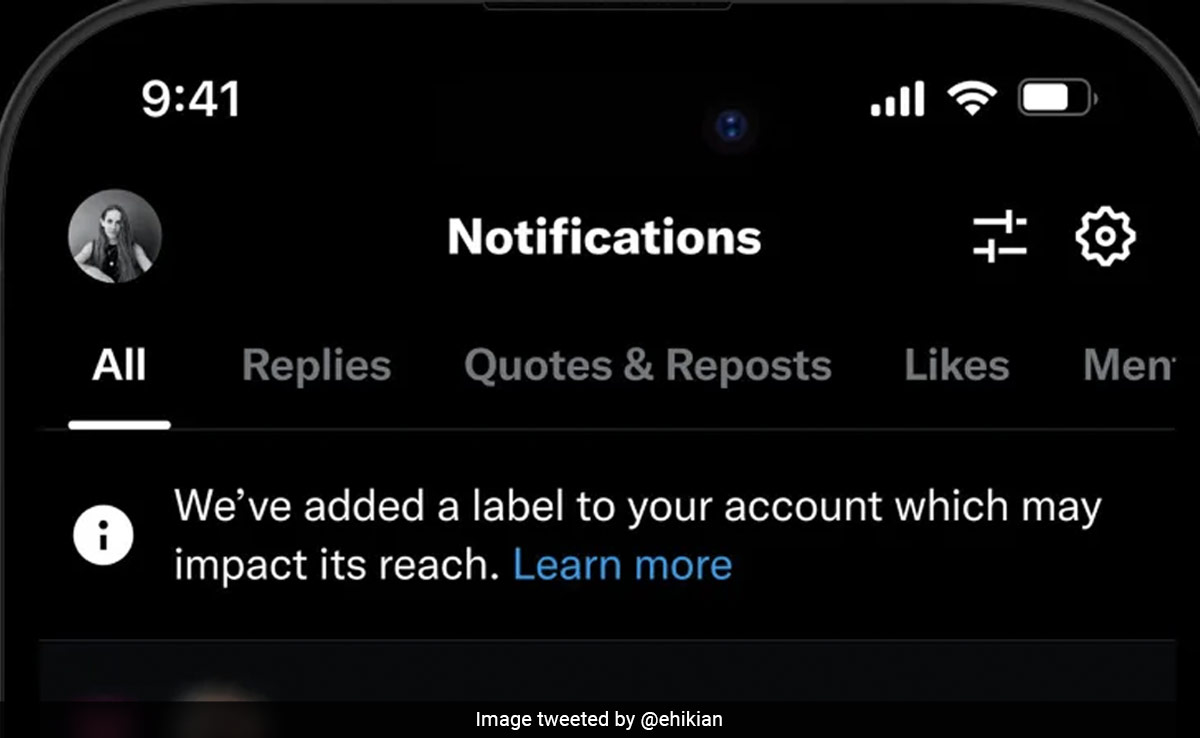 X Shares What A 'Shadowban' Alert Could Look Like