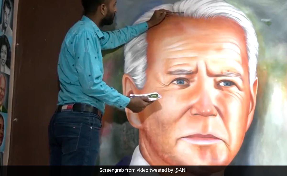 Watch: Amritsar-Based Artist Paints US President Joe Biden's Portrait Ahead Of G20 Summit