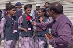 Excited Children Gather At Sriharikota For Aditya-L1's Launch Excited Children Gather At Sriharikota For Aditya-L1's Launch