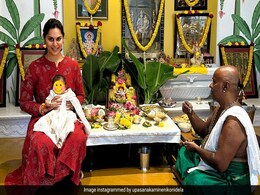 Upasana Shares Picture From First <i>Varalakshmi Vratham</i> With Daughter Klin Kaara Upasana Shares Picture From First <i>Varalakshmi Vratham</i> With Daughter Klin Kaara