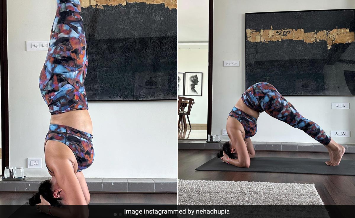 Neha Dhupia's Perfect Headstand Is The Fittest Way To Start Monday, Here's Why