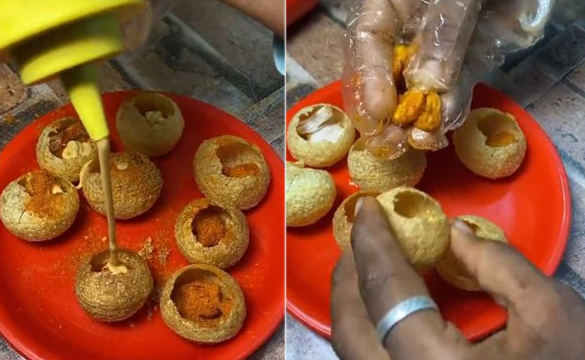 Wait, What? <i>Pani Puri</i> Stuffed With Prawn, Chicken Has Left Internet Puzzled