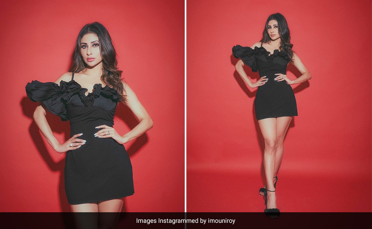 Mouni Roy's Designer Little Black Dress Envelopes Her In Rs. 80K Worth Of Jacquemes Ruffles