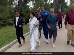 Watch: Jogging In Saree, Slippers, Mamata Banerjee's Insta Post From Spain Watch: Jogging In Saree, Slippers, Mamata Banerjee's Insta Post From Spain