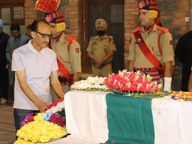 Father's Last Respect To Son Killed In Action In Kashmir
