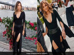 At NYFW 2023, Halle Berry's Plunging Black Dress Was A Showstopper Moment At Michael Kors' Show At NYFW 2023, Halle Berry's Plunging Black Dress Was A Showstopper Moment At Michael Kors' Show
