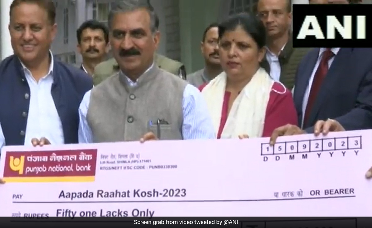 Himachal Chief Minister Donates His Savings (51 Lakhs) To Disaster Fund