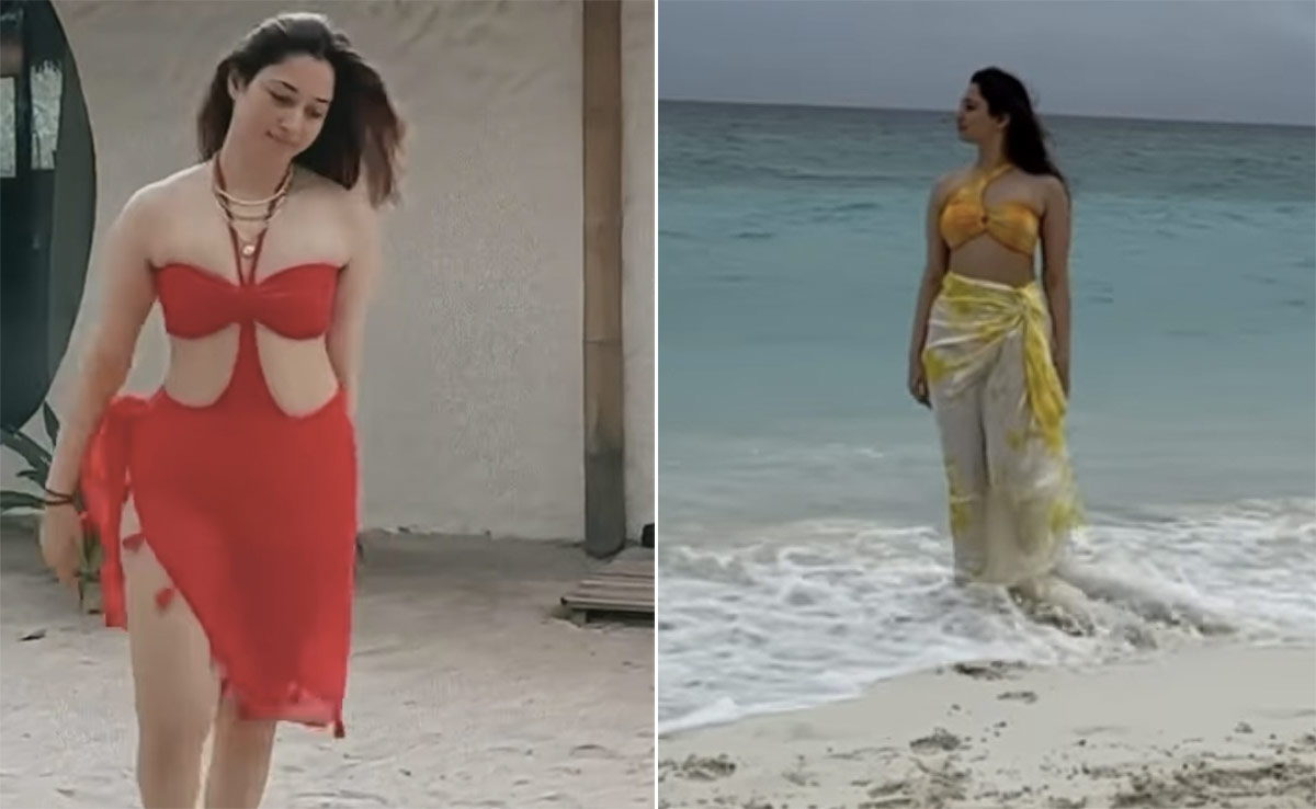 Tamannaah Bhatia Is Redefining Maldives Beach Style, One Chic Swim Set At A Time