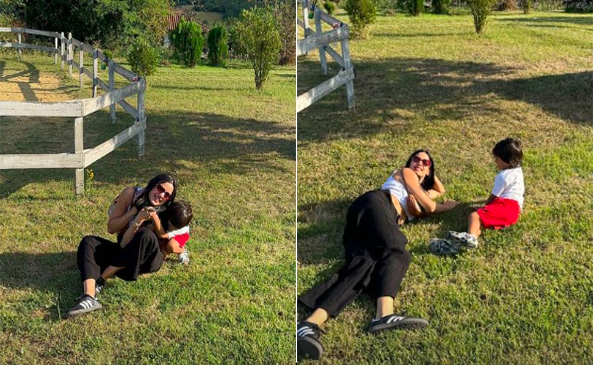 Natasa Stankovic's Baby's Day Out With Son Agastya Pandya In The Greenery Of Serbia