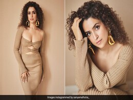 Sanya Malhotra's Beige Dress Is Proof Of Impact Even Minus The Bright Colours Sanya Malhotra's Beige Dress Is Proof Of Impact Even Minus The Bright Colours
