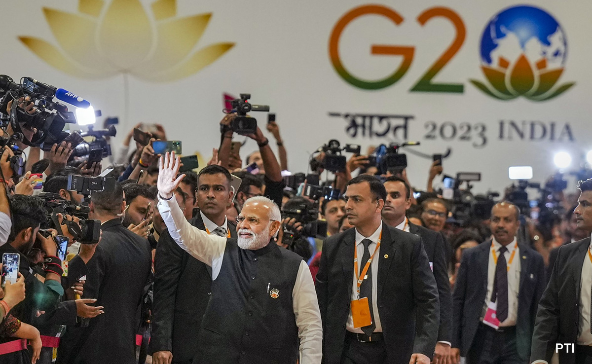 PM Greets Journalists At G20 Summit Venue's International Media Centre
