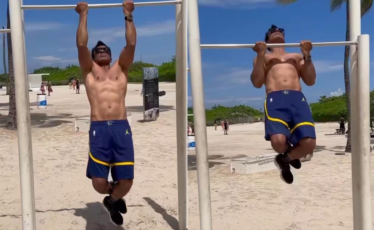 Even On Miami Beach, Sonu Sood Gets In A Workout Complete With Pull-Ups