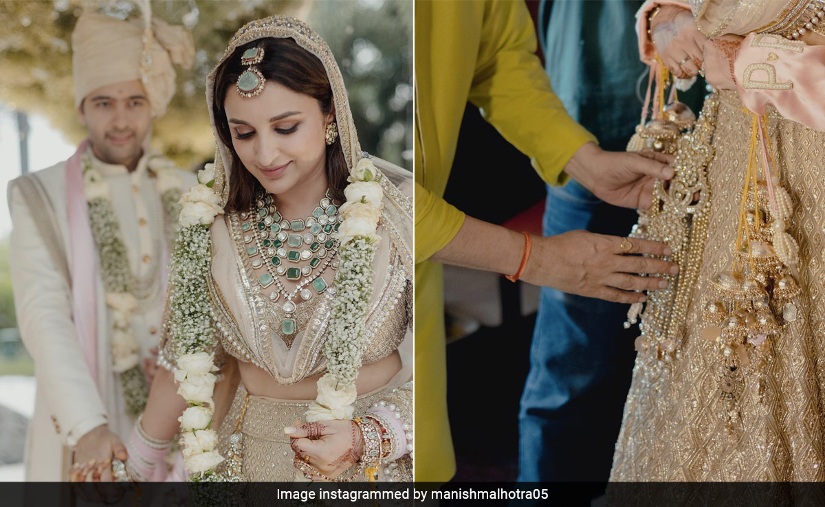 Parineeti's Chopra's Manish Malhotra Lehenga Took 2500 Hours To Make, Included <i>Nani's</i> Keychain: All You Didn't Know About The Wedding Look