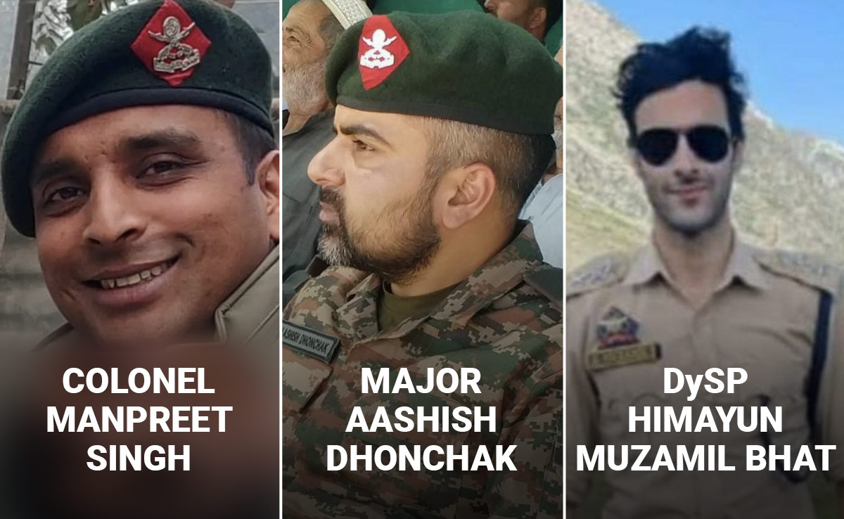 2 Army Officers, Policeman Killed In Action In Kashmir, Encounter On