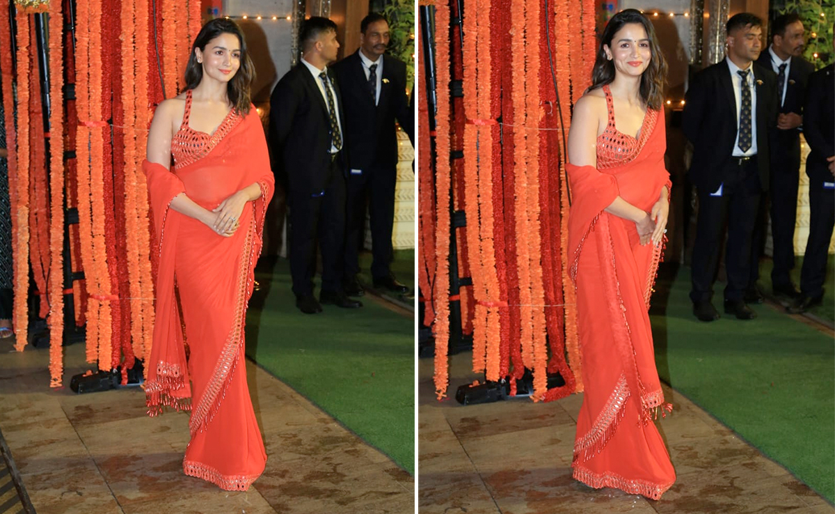 All It Took Alia Bhatt To Get Red-dy For The Festive Season Was One Red <i>Saree</i>