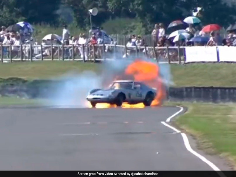 Watch: India's Ex-F1 Driver Karun Chandhok Survives 'Scary Moment' As Car Catches Fire During Race