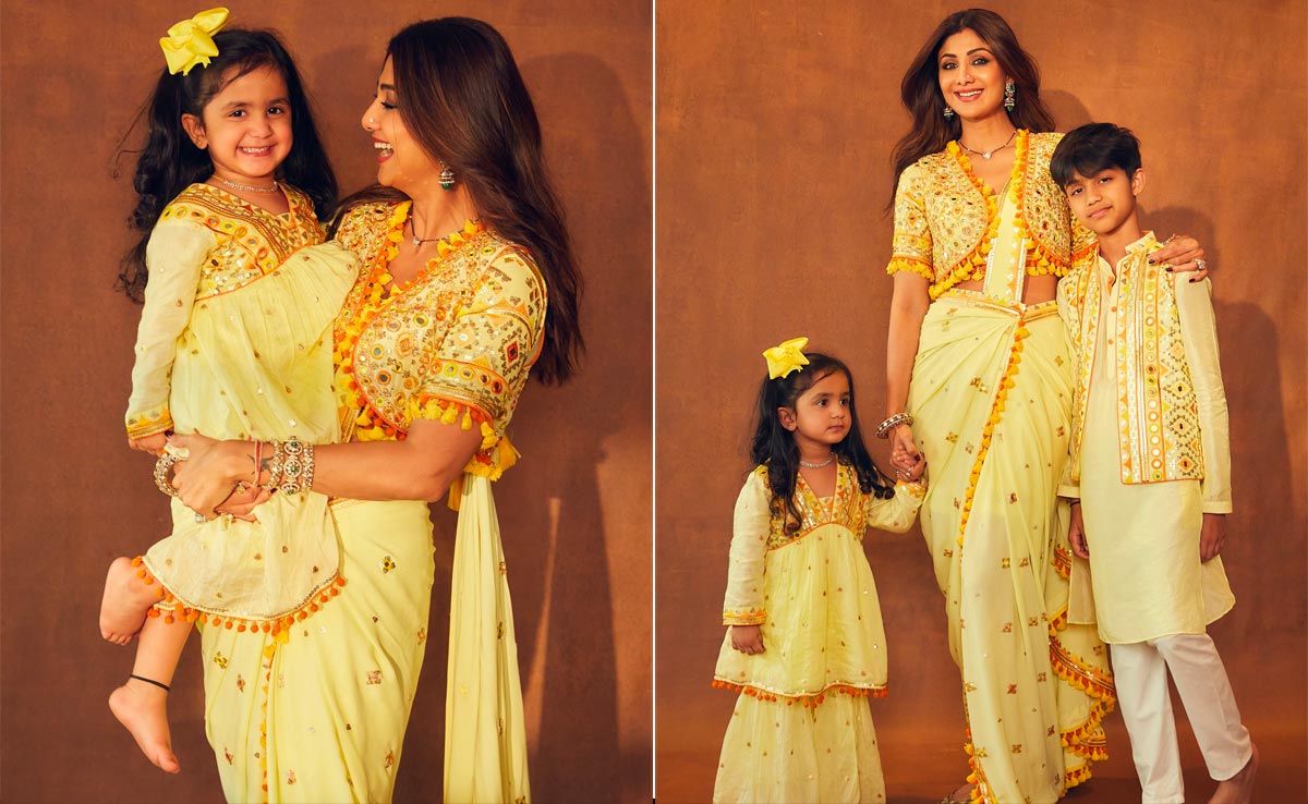 Shilpa Shetty And Her Family's Twinning Ethnic Looks Made Ganesh Chaturthi A Fashionable Affair