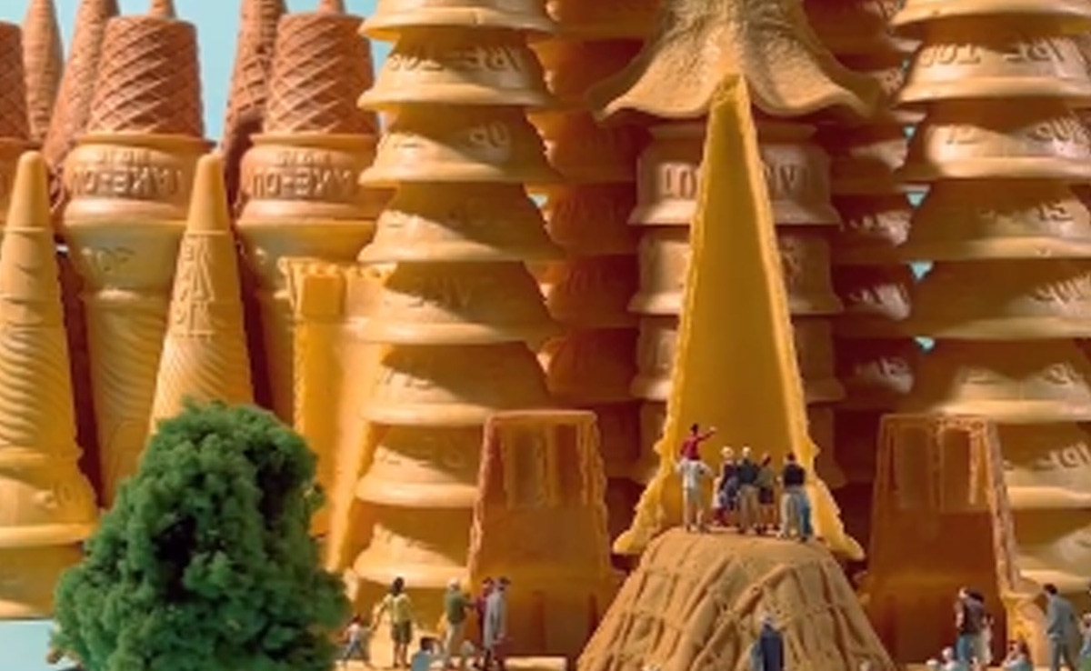 Watch: Artist Creates Model Of Iconic Barcelona Church Using Ice Cream Cones
