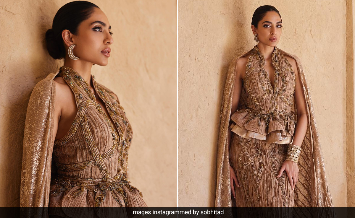 Sobhita Dhulipala In A Golden Embroidered Outfit Raises The Style Bar Very High For Festive Glam
