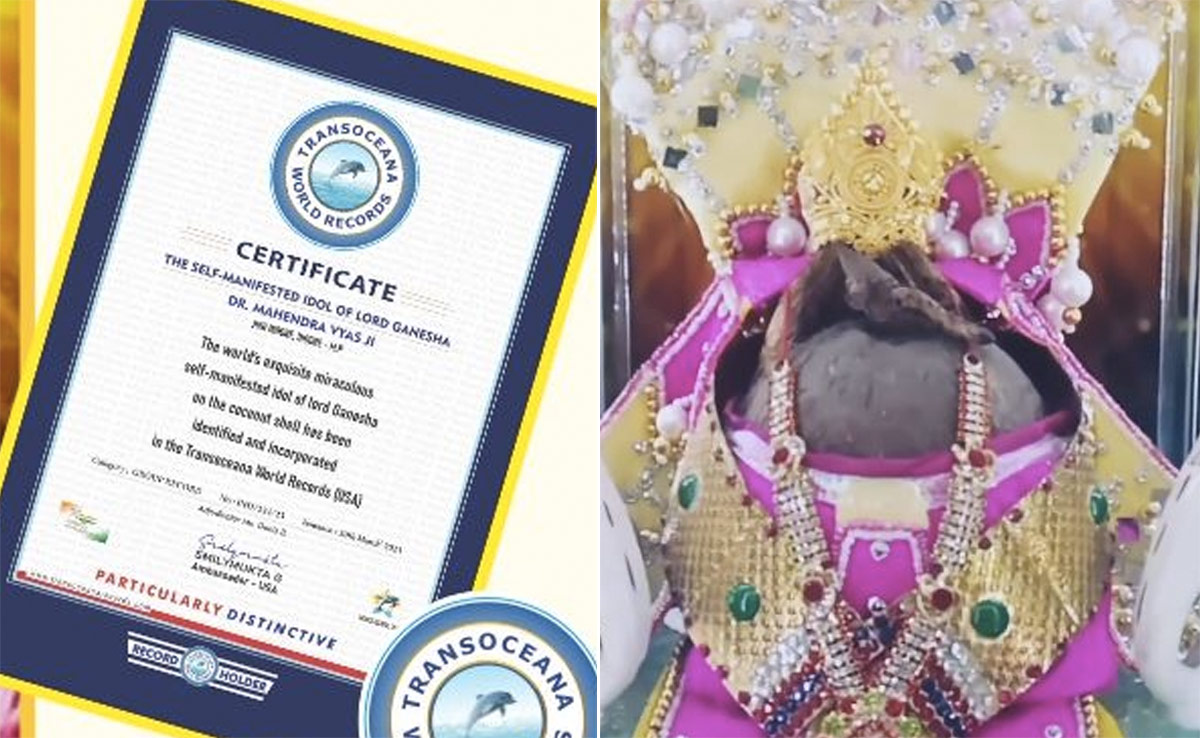 Unique Coconut Ganesha From Indore Gets Recognition From US Records Body