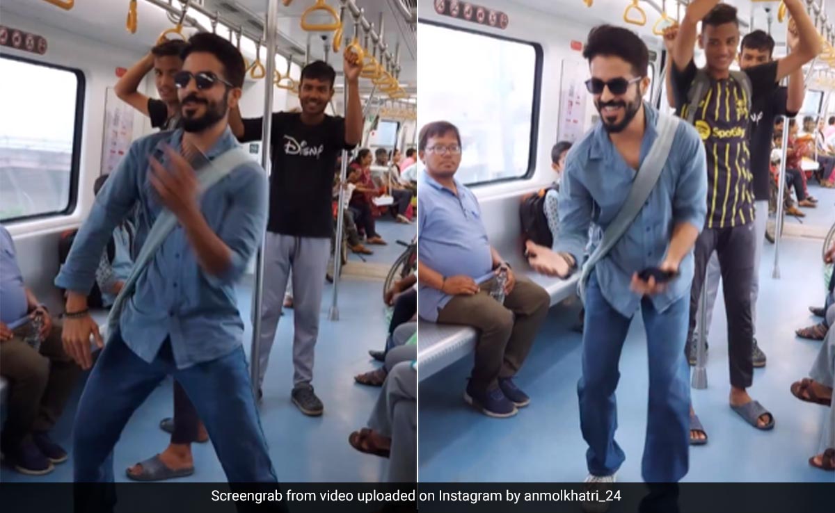 चलती मेट्रो में शख्स ने रीक्रिएट किया जवान का बेकरार करके हमें यूं ना जाइए वाला सीन, देखें कैसा था लोगों का रिएक्शन