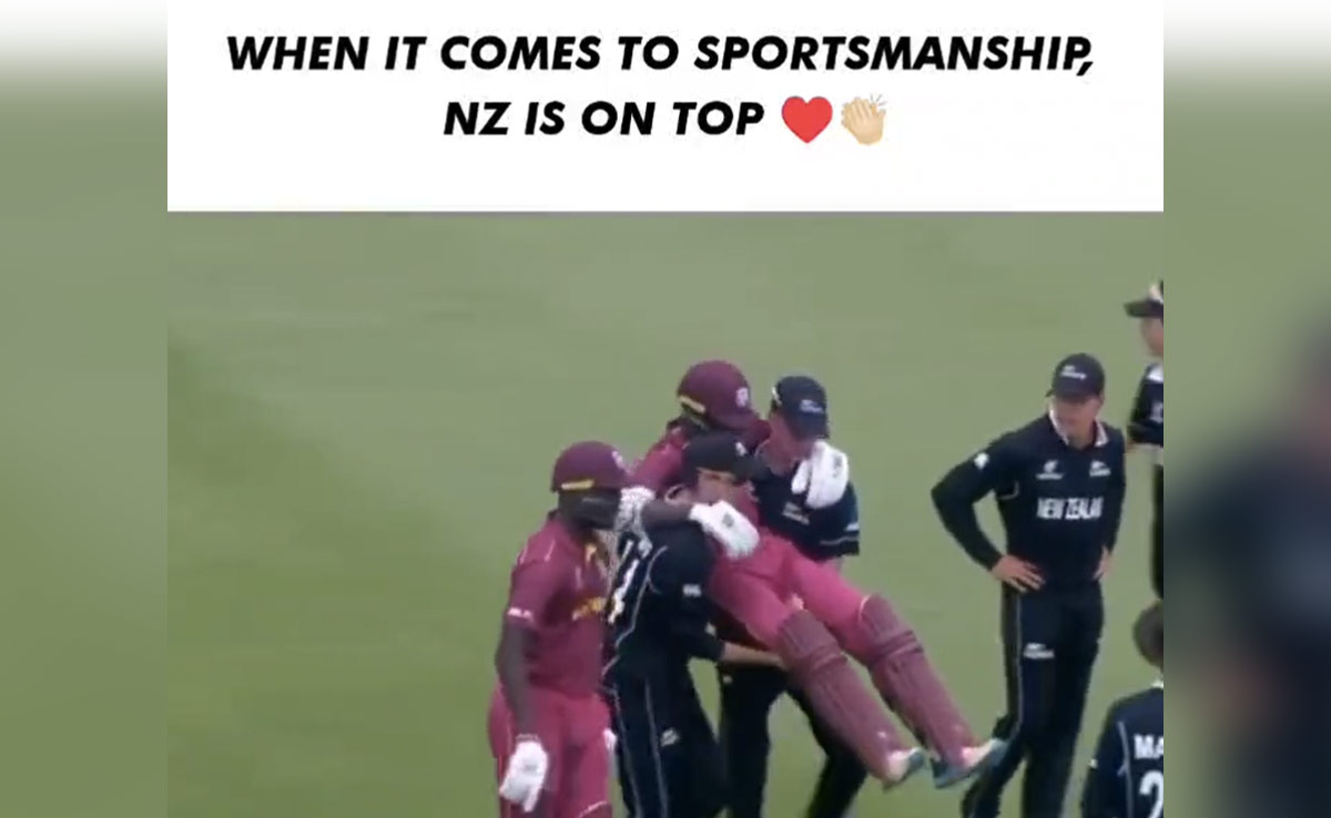 क्रिकेटर को चोट लगी, न्यूजीलैंड के खिलाड़ियों ने गोद उठाकर पवेलियन पहुंचाया, सम्मान में तालियों के साथ मिला प्यार