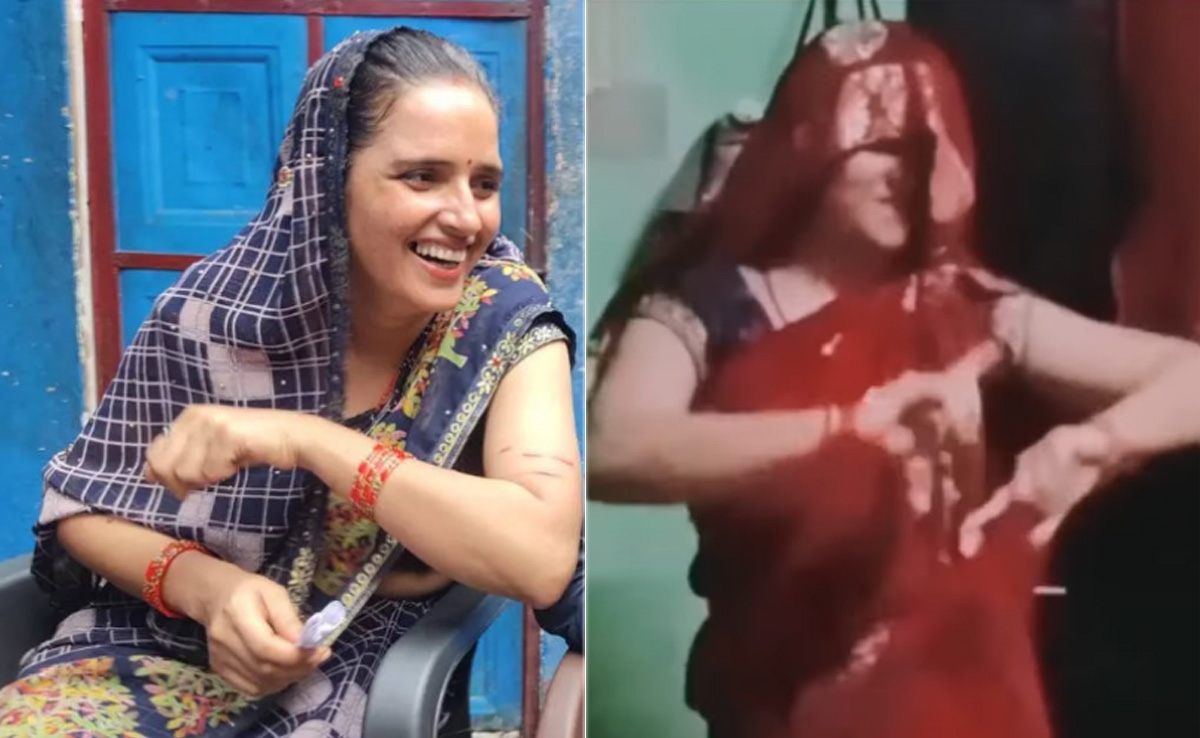 'मैया रे मोहे ब्याह दे हिंदुस्तान' गाने पर दुल्हन की तरह घूंघट डालकर सीमा हैदर ने किया डांस, वायरल हुआ वीडियो