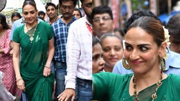 Bollywood News: बप्पा के दर्शन करने पहुंची एक्ट्रेस ईशा देओल, देखिए शानदार तस्वीरें