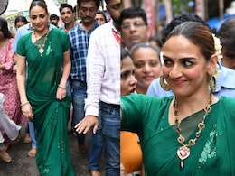 Bollywood News: बप्पा के दर्शन करने पहुंची एक्ट्रेस ईशा देओल, देखिए शानदार तस्वीरें