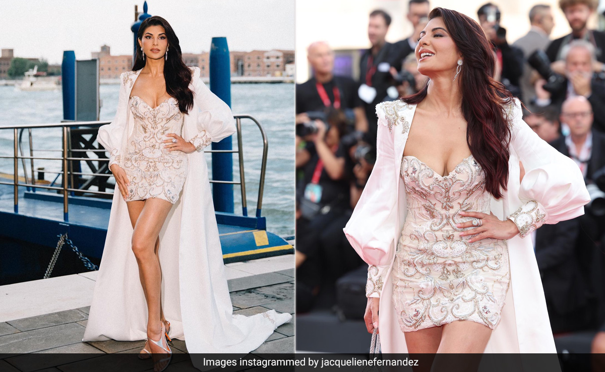 Jacqueliene Fernandez Serves High-End Glam On The Red Carpet In A Glitzy Mini Dress And Jacket