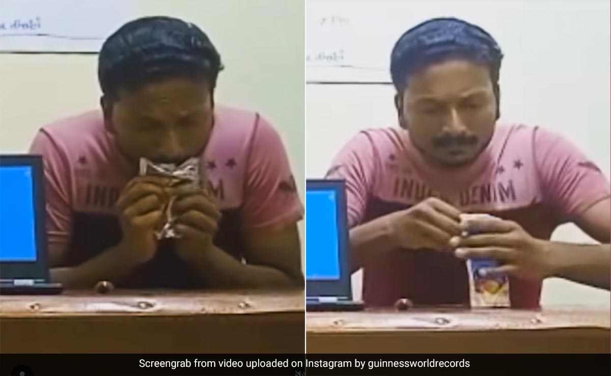 Watch: This Indian Man Drank Capri Sun In Less Than 10 Seconds To Set World Record