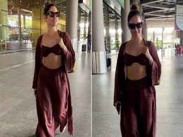 Tamannaah Bhatia Is Still In Beach Holiday Mode In A Brown Co-Ord Set At The Airport Tamannaah Bhatia Is Still In Beach Holiday Mode In A Brown Co-Ord Set At The Airport