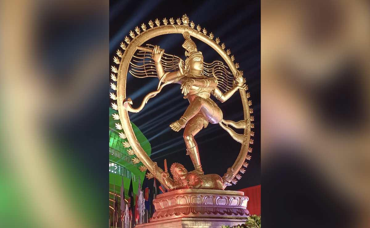 Watch: 27-Foot <i>'Nataraja'</i> Statue Installed At G20 Venue