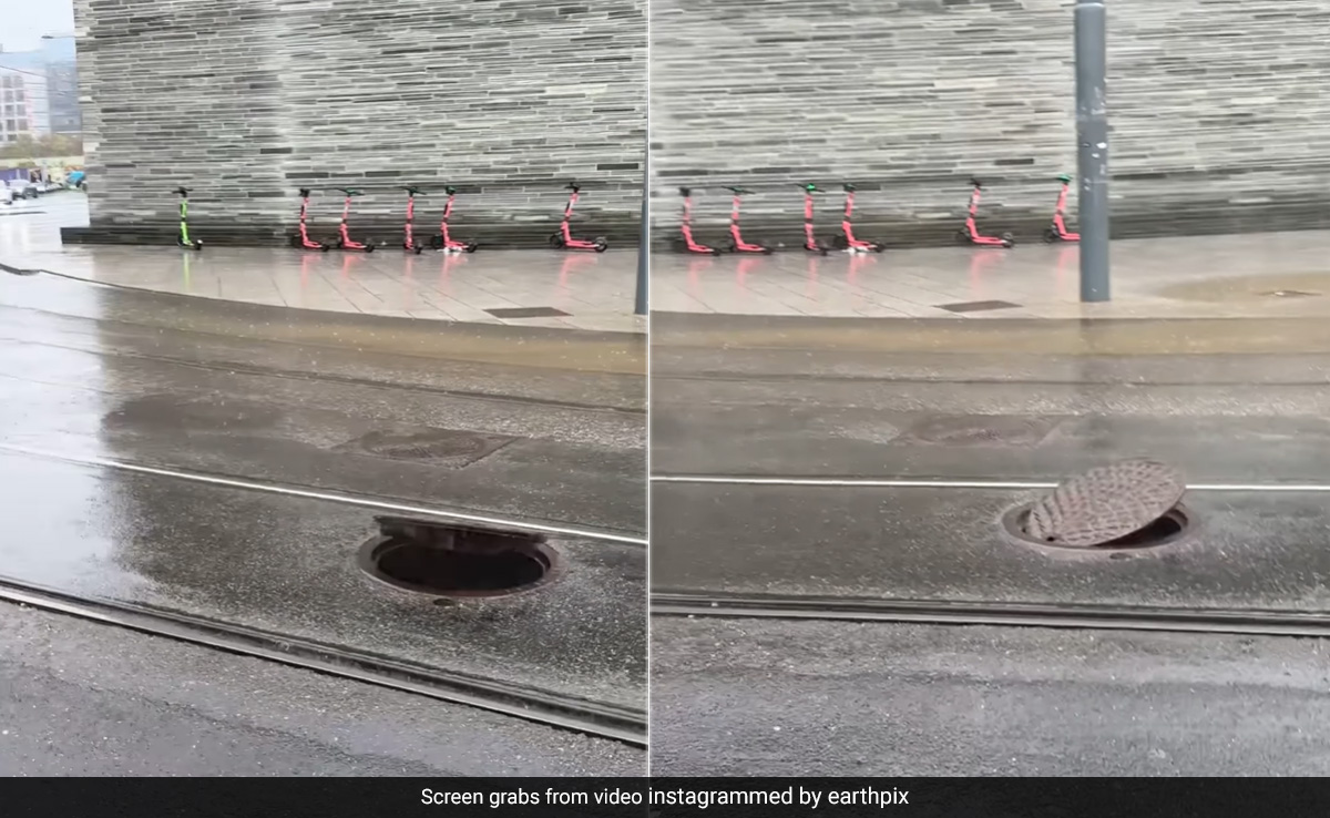 बीच सड़क पर अचानक नाचता दिखा मैनहोल कवर, नजारा देख आंखें मलने लगे लोग, बोले- ये कौन सी ताकत है