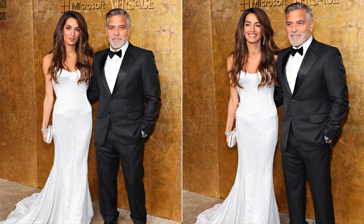 Power Couple Amal And George Clooney Make Power Moves In Sleek Monochrome Red Carpet Looks