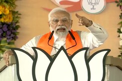 "<i>Ghamandia</i> Alliance Reluctantly Supported Women's Bill": PM Modi In Bhopal "<i>Ghamandia</i> Alliance Reluctantly Supported Women's Bill": PM Modi In Bhopal