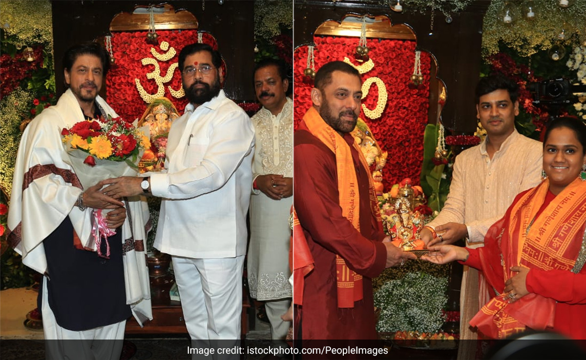 Shah Rukh Khan, Salman Khan And Others Attend Maharashtra Chief Minister Eknath Shinde's Ganesh <i>Utsav</i>