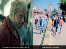 'जवान' की दीवानगी हुई हद से पार, सड़कों और चौराहों पर पट्टियां बांधे घूम रहे हैं लोग 'जवान' की दीवानगी हुई हद से पार, सड़कों और चौराहों पर पट्टियां बांधे घूम रहे हैं लोग