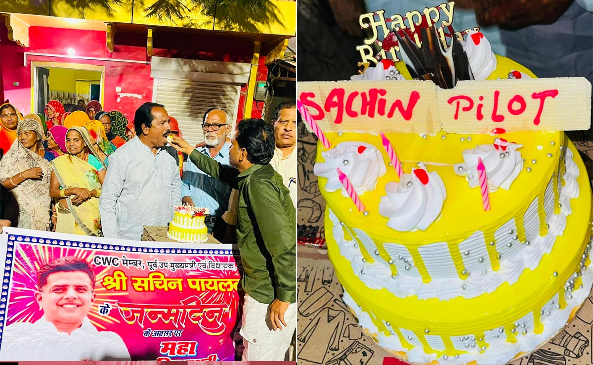 सचिन पायलट जन्मदिन: प्रशंसकों ने केक काटकर मनाया जन्मदिन, सीएम गहलोत ने भी दी बधाई