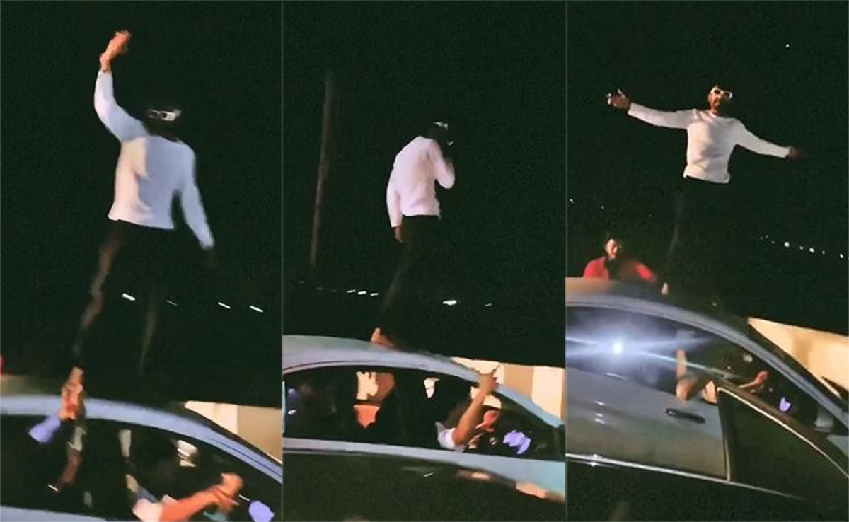 भोपाल : चलती गाड़ी की छत पर नाचते नजर आया युवक, VIDEO वायरल