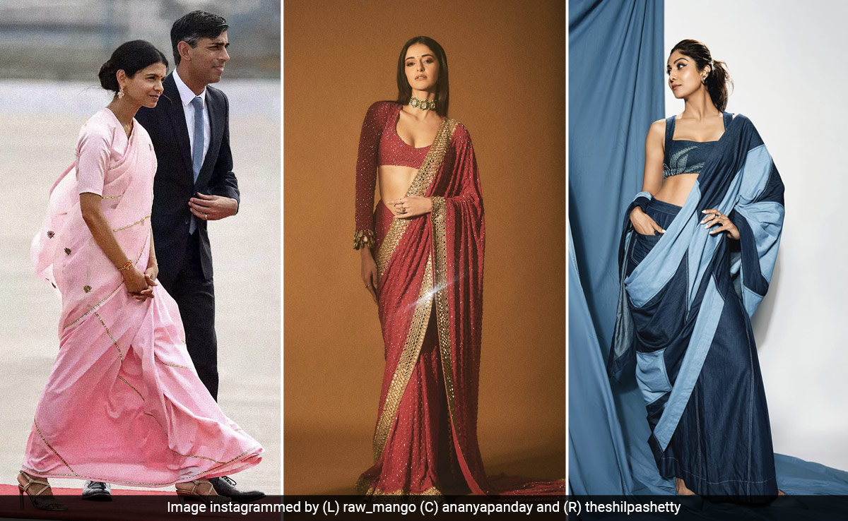 From  Parineeti Chopra's Newlywed Look To Akshata Murty's G20 Goodbye, 10 <i>Sarees</i> That Owned September 2023
