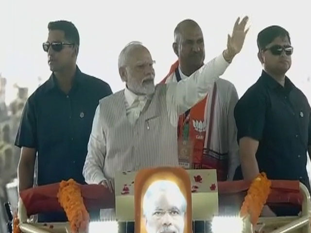 Grand Welcome For PM Modi In Jaipur In Poll-Bound Rajasthan