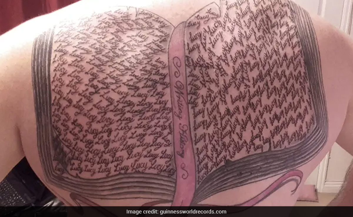 UK Man Creates World Record, Gets 667 Tattoos Of Daughter's Name