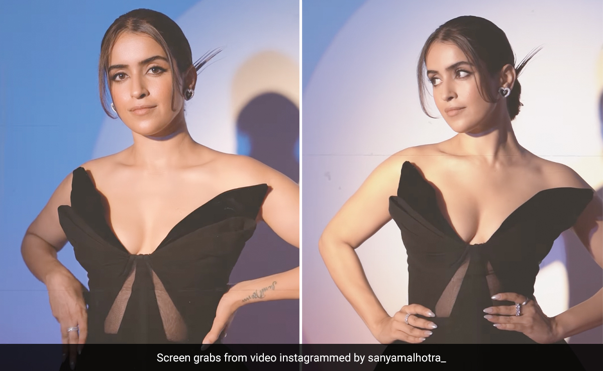 Sanya Malhotra's LBD Redefines Classic With A Winged, Plunging Neckline