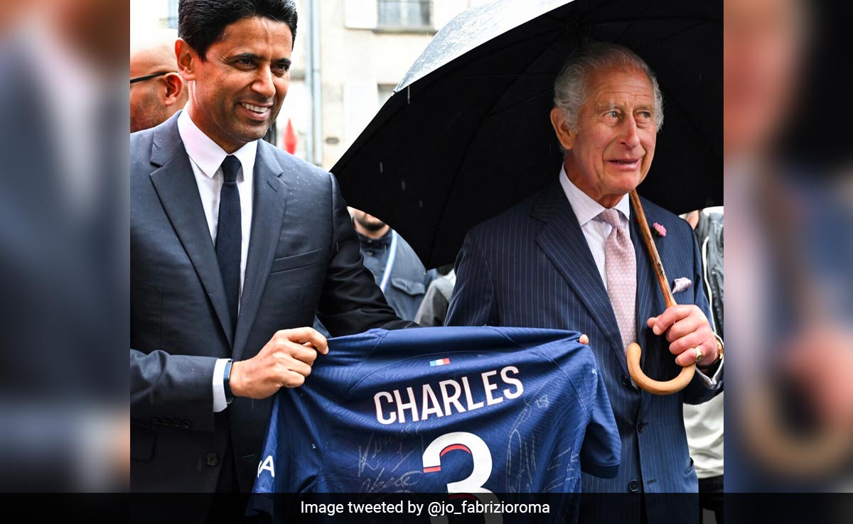 King Charles III Gets Paris Saint-Germain Jersey During France Visit