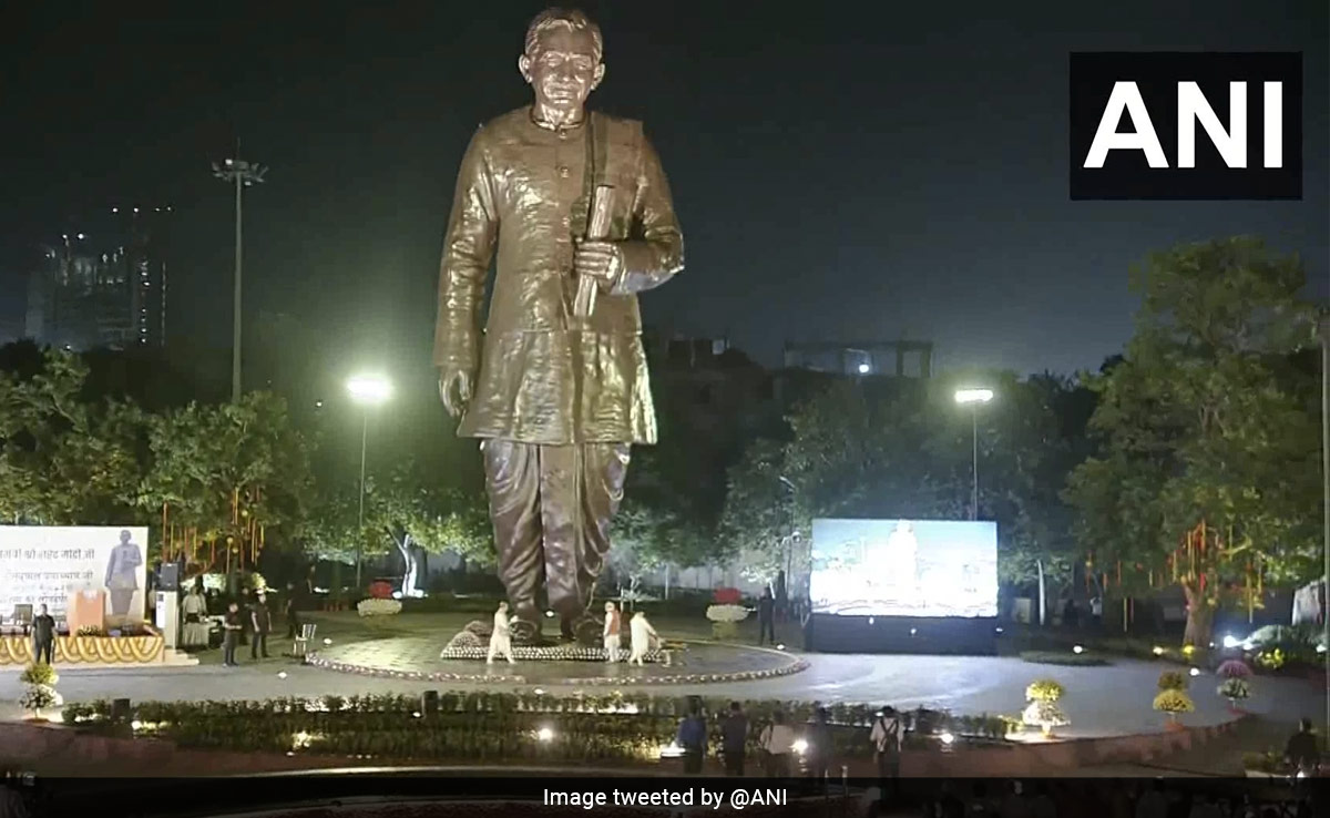 PM Modi Unveils 72-Foot Statue Of Deendayal Upadhyaya In Delhi