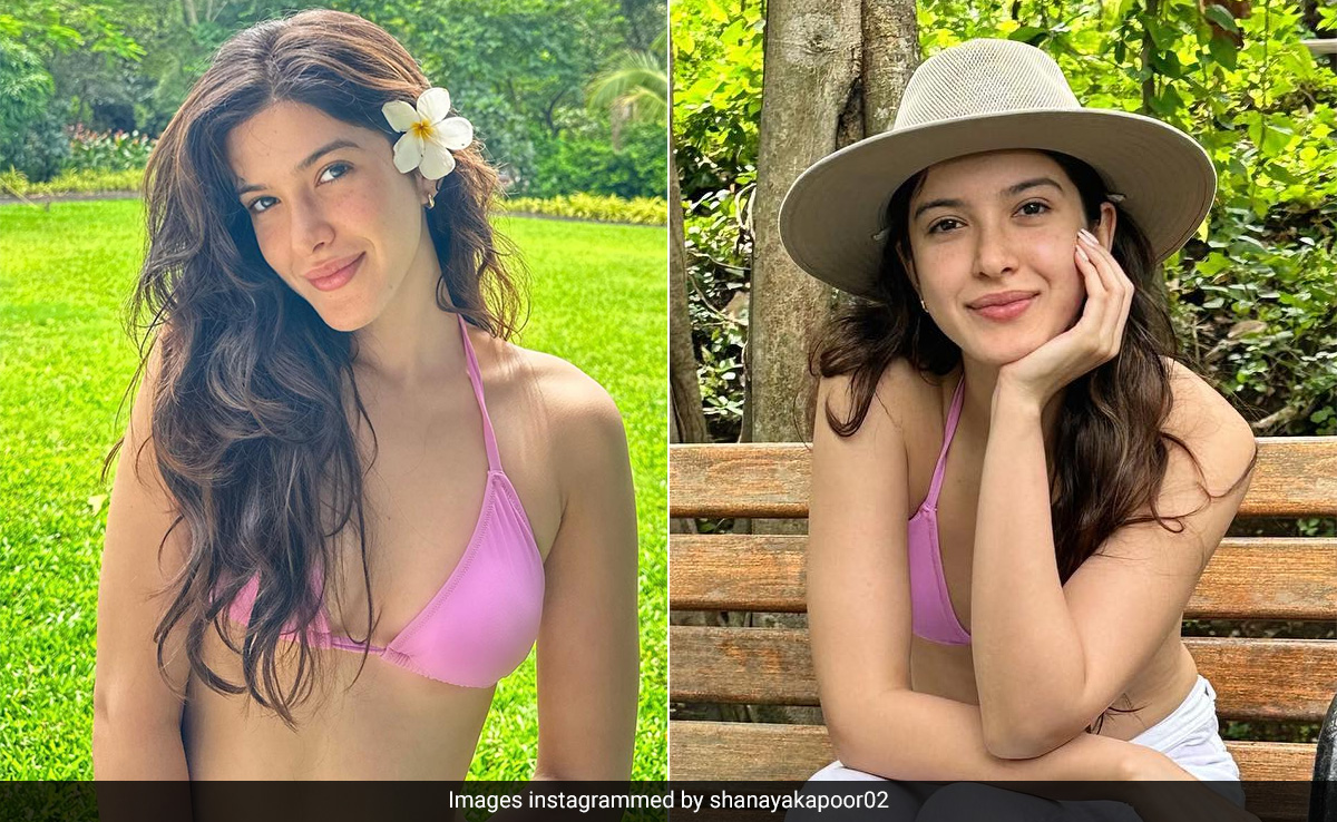 Shanaya Kapoor's Sunday Amidst Nature Was Spent In A Pink Bralette With Linen Pants And A White Hat