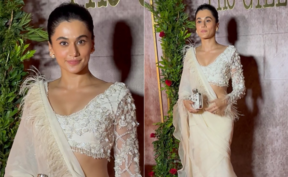 With Fringe, Ruffles And Floral Detailing, Taapsee Pannu Takes Her <i>Saree</i> Game To The Next Level