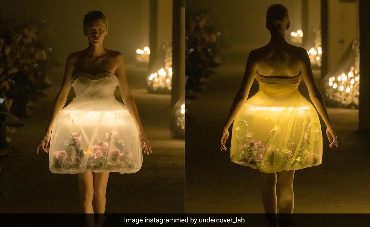 This Viral 3D Lit Dress By Designer Undercover Is Illuminating Paris Fashion Week Spring Summer 2024
